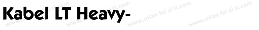 Kabel LT Heavy字体转换